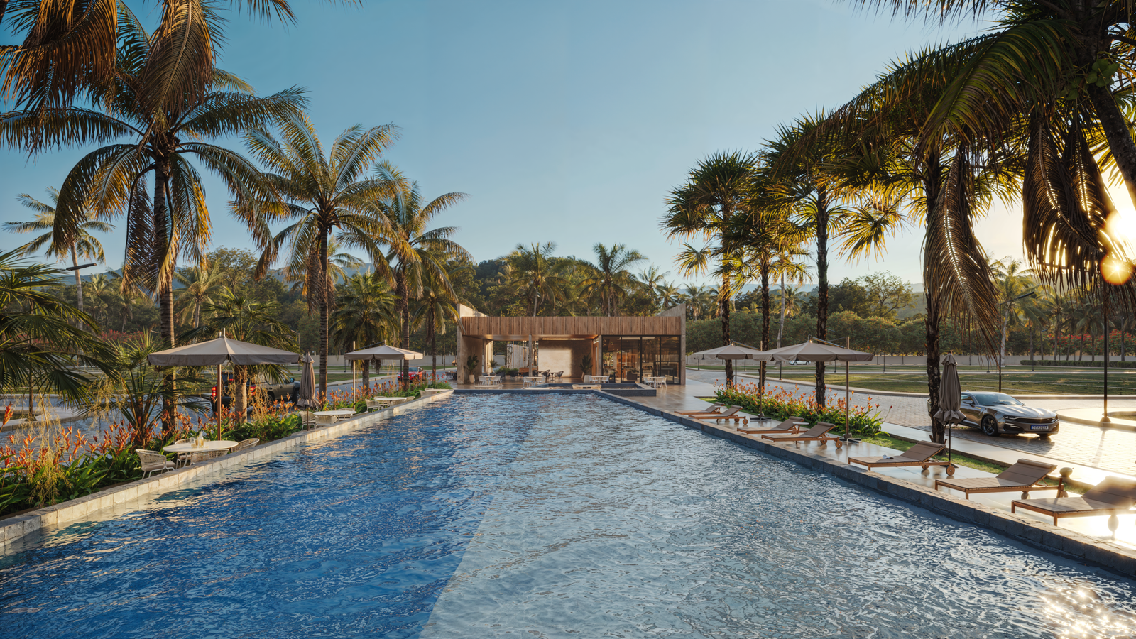 3. ângulo piscina em primeiro plano
